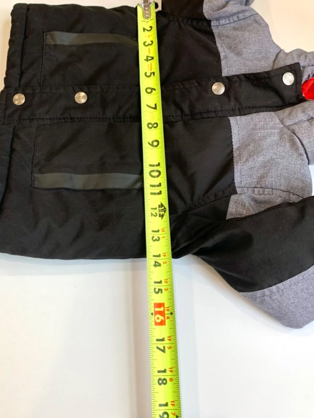 Carter’s Boys Insulated Hooded Puffer Jacket Full Zip Snap Colorblock Black Gray